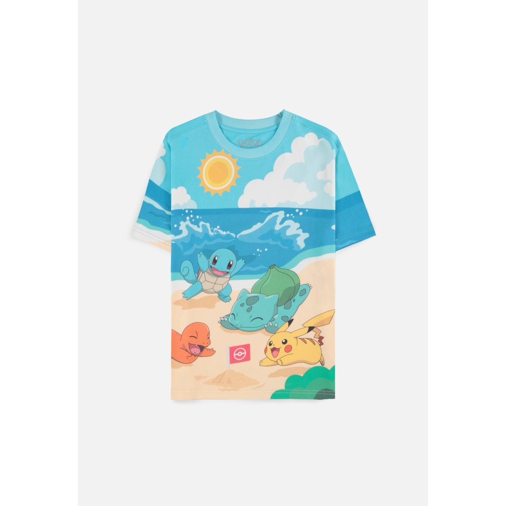 Pokemon Beach Day Dames T shirt Multicolours